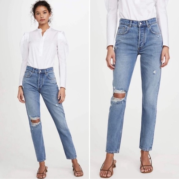 BOYISH The Billy High Rise Skinny Jeans in Great Dictator Blue Wash Size 23 - Picture 1 of 9